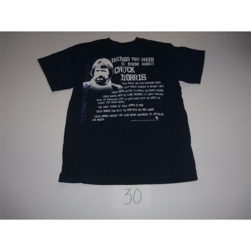 Chuck Norris T-Shirt Size Medium Blue -041330